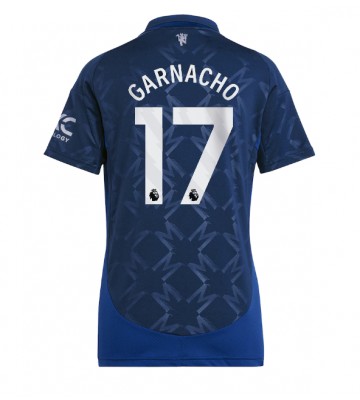 Manchester United Alejandro Garnacho #17 Segunda Equipación Mujer 2024-25 Manga Corta